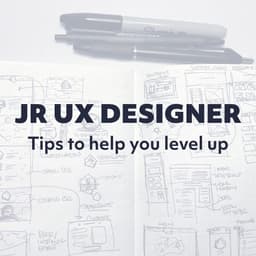 Tips for JR UX Designers | Nick Volkert Note book and drawing tools of a UX Designer.