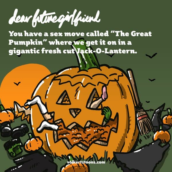 The Great Pumpkin | Nick Volkert A couple makes love in a giant jack o'lantern.