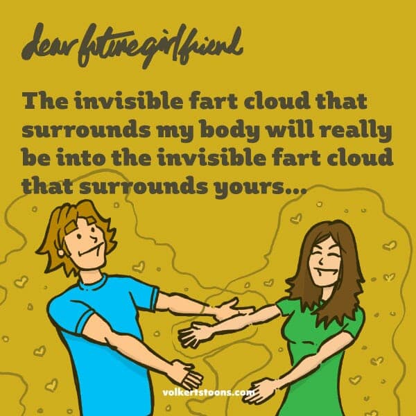 Fart Cloud | Nick Volkert A couple enjoys each others company while surrounded by an invisible fart cloud.