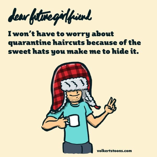 Quarantine Hat | Nick Volkert A basic dude hides his overgrown quarantine hair with a sweet oversized hat.