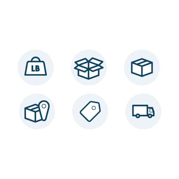 eCommerce Fulfillment Icons | Nick Volkert Monotone icons displaying how an ecommerce store classifies and shows order fulfillment.