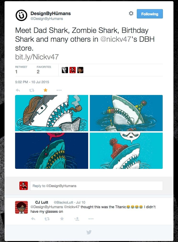 Design By Humans Shark Week Promotion | Nick Volkert Promotion for shark week by Design by Humans