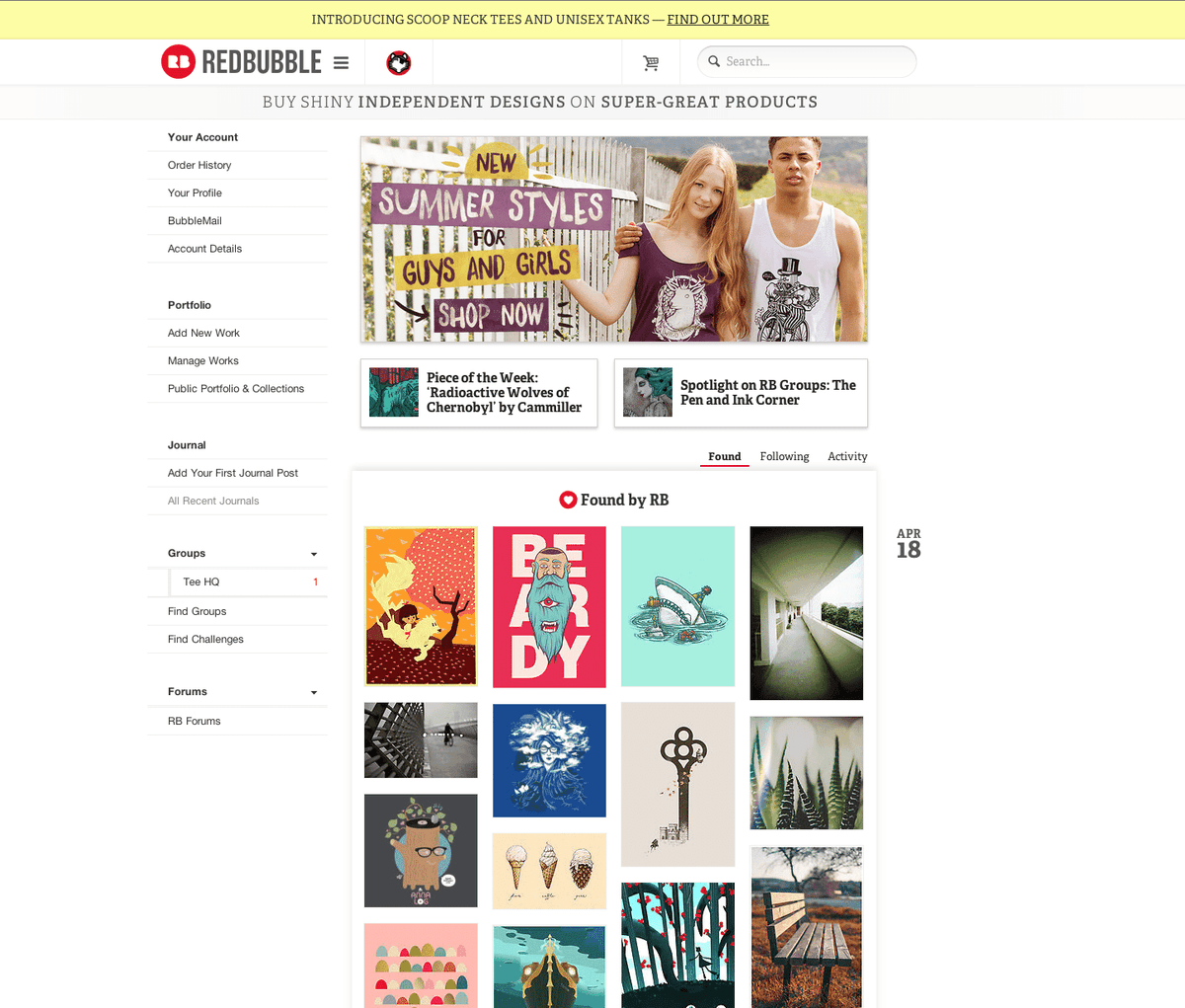 Happy Bday Shark featured on the redbubble.com home page | Nick Volkert My Happy Bday Shark design as seen on the home page of redbubble.com