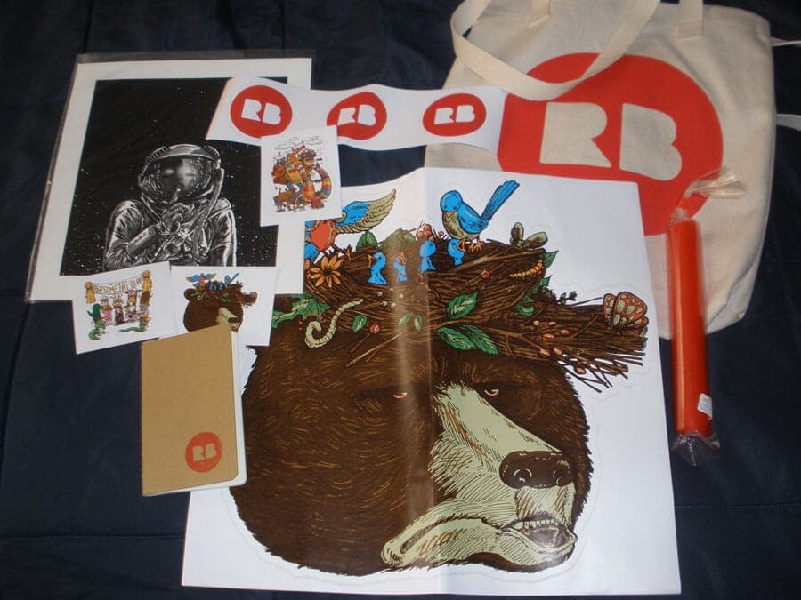 Redbubble swag from the Chicago meetup | Nick Volkert Collection of my art on works from Redbubble.com