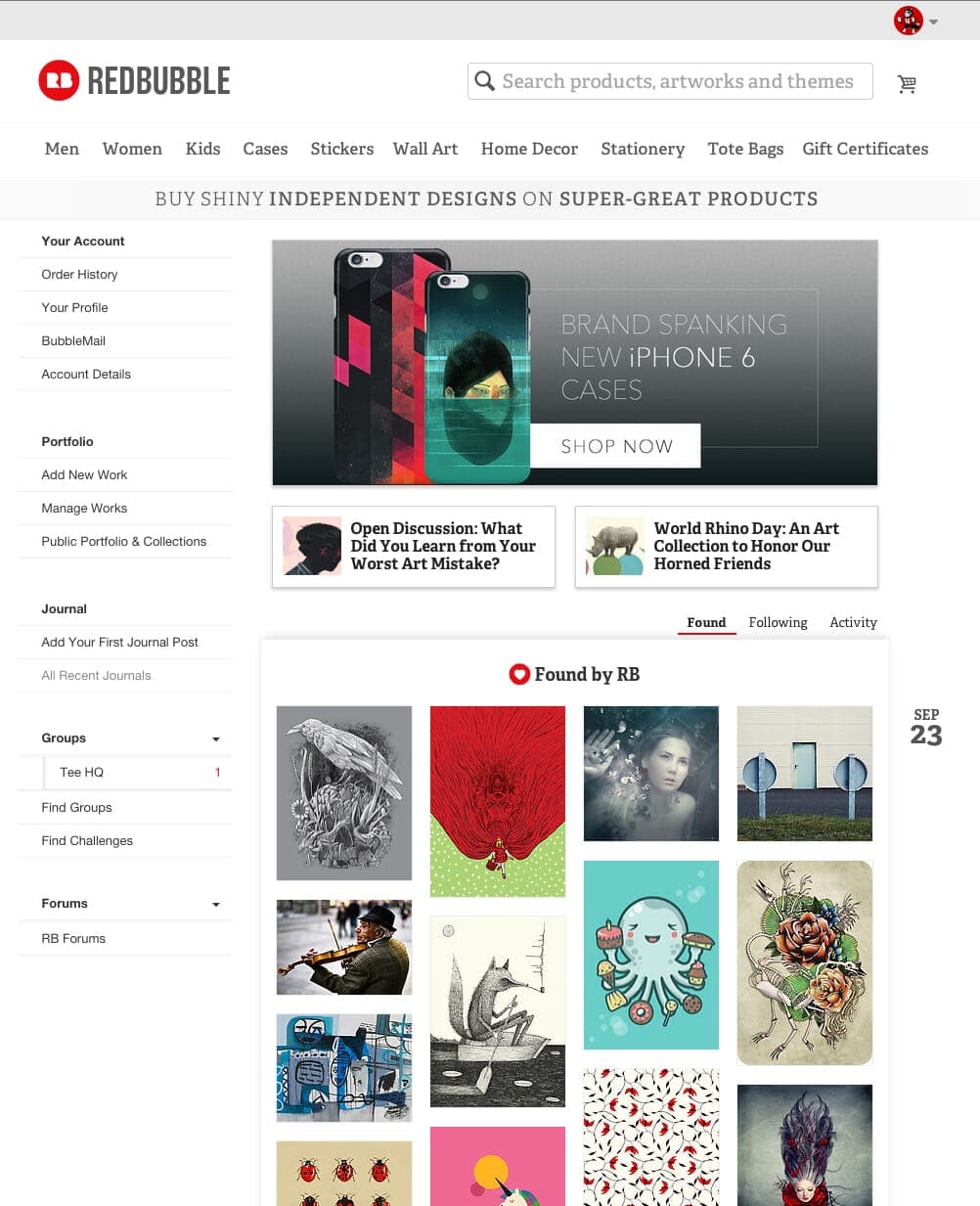 Off to Grandma's House illustration feature on the redbubble.com home page | Nick Volkert My illustration Off to Grandmas House as it was featured on teh redubble.com home page