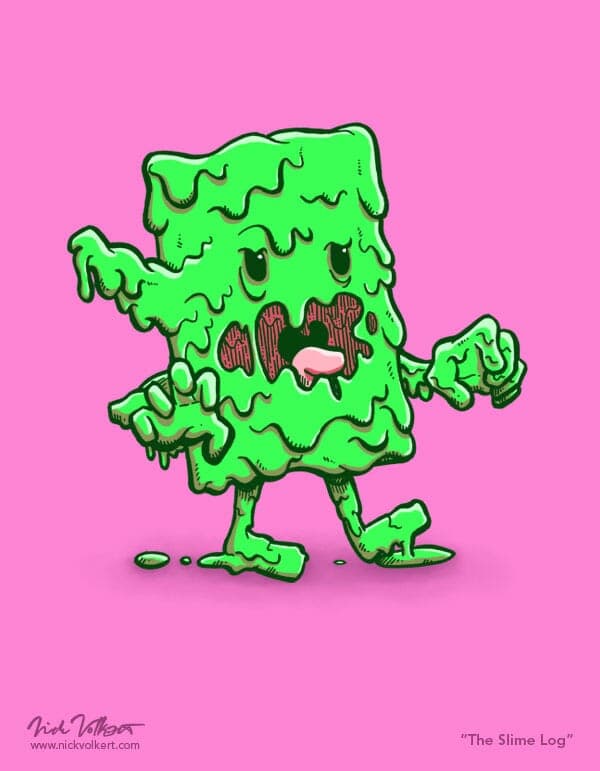 The Slime Log | Nick Volkert A log covered in slime looks terrifying!