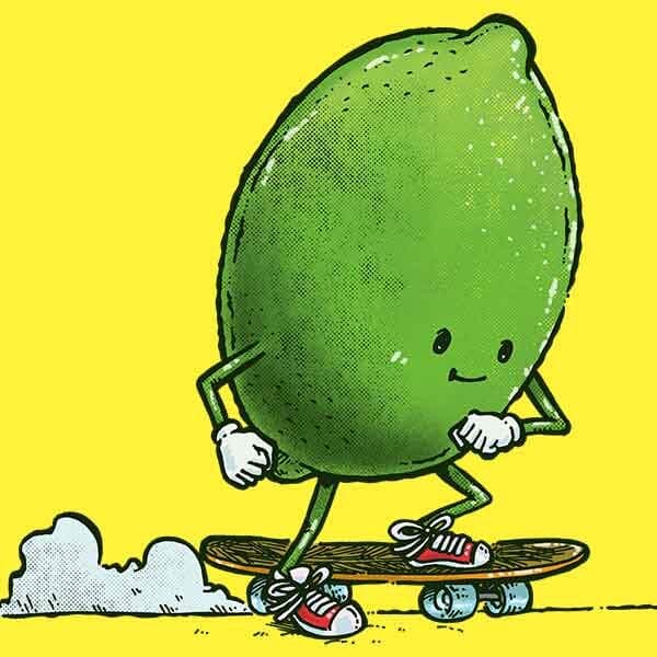 Lime Skater | Nick Volkert A little lime breaks away on a skateboard to get in a Summer ride!