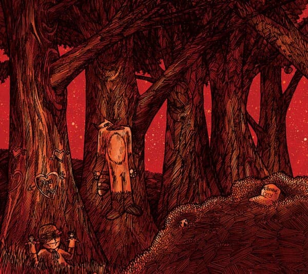 Back Cover | For Our Hero A kid leaning by a tree For Our Hero's 'Afterglow' EP