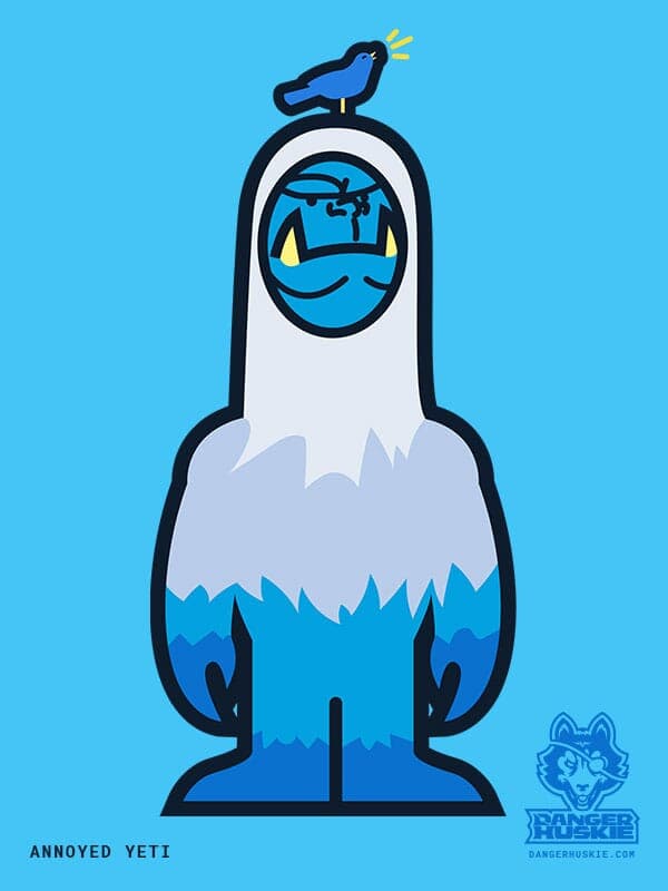 Annoyed Yeti | Nick Volkert A yeti is annoyed by a singing bird that landed on it's head.