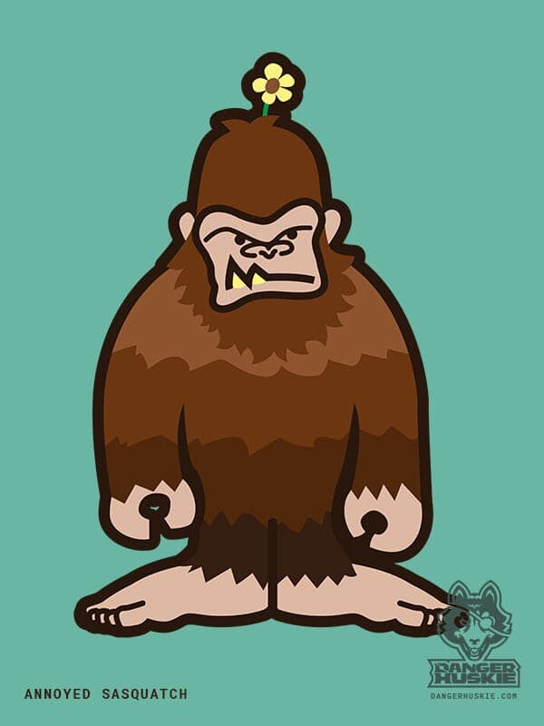Annoyed Sasquatch | Nick Volkert A sasqutach is annoyed by a flower that landed on it's head.