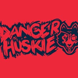 DH Hardcore Logo | Nick Volkert DangerHuskie logo centered over logo text.