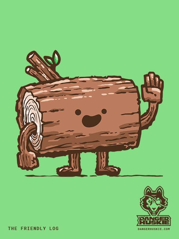 The Friendly Log | Nick Volkert A friendly log waves at the view with a big smile.