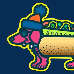 Da Chicago Shades Dog | Nick Volkert A dachshund is wearing shades, a stocking cap, and a cool Chicago Style Hot Dog costume.