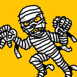 The Mummy | Nick Volkert A mummy wrapped in gauze lunges at the viewer!