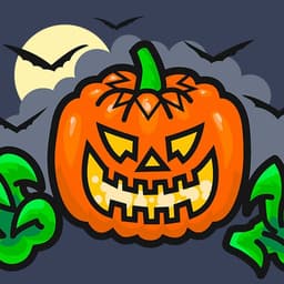 Varsity Pumpkinhead | Nick Volkert A floating Jack O'Lantern reaches out with a full moon, clouds, and bats in the background.