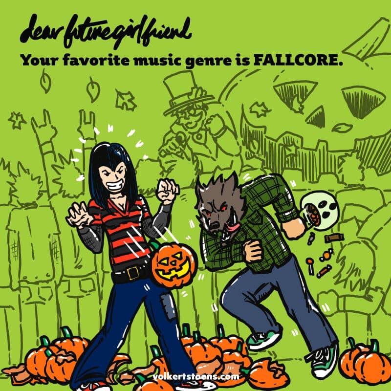 Fallcore - Part 1 | Dear Future Girlfriend | Nick Volkert A couple smashes pumpkins during a mosh pit. - Part 1