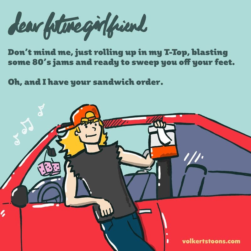 Sandwich Delivery - Part 1 | Dear Future Girlfriend | Nick Volkert A man delivers a sandwich sporting a mullet. - Part 1