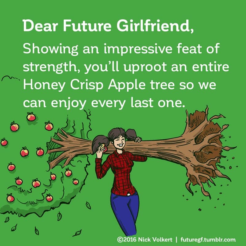 Honey Crisp - Part 1 | Dear Future Girlfriend | Nick Volkert A young woman unroots an apple bearing tree. - Part 1