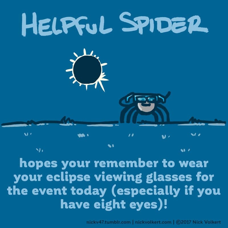 Eclipse - Part 1 | Helpful Spider | Nick Volkert Helpful Spider is watching an eclipse. - Part 1