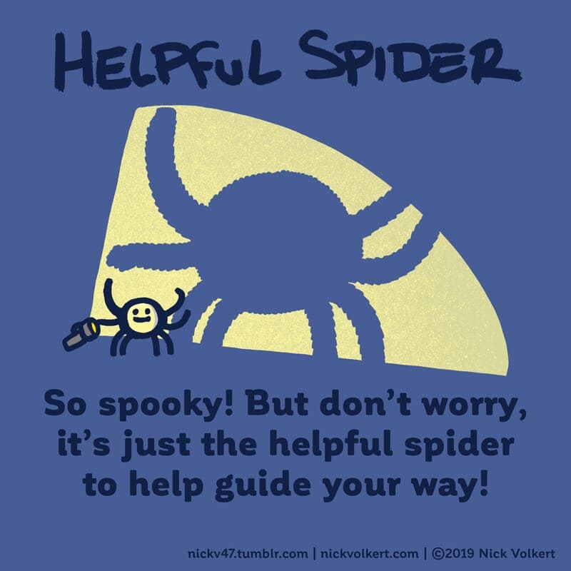 Scary Shadow - Part 1 | Helpful Spider | Nick Volkert Helpful Spider is projecting his shadow with a flashlight. - Part 1