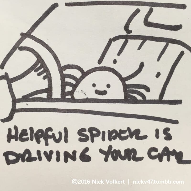 Driving Helpful Spider - Part 1 | Helpful Spider | Nick Volkert Helpful Spider is driving a car. - Part 1