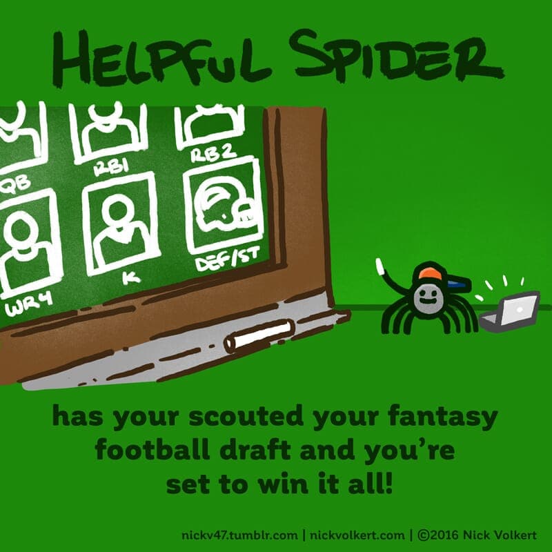 Fantasty Draft Scout - Part 1 | Helpful Spider | Nick Volkert Helpful Spider has his hat on backwards and is scouting your fantasy prospects! - Part 1