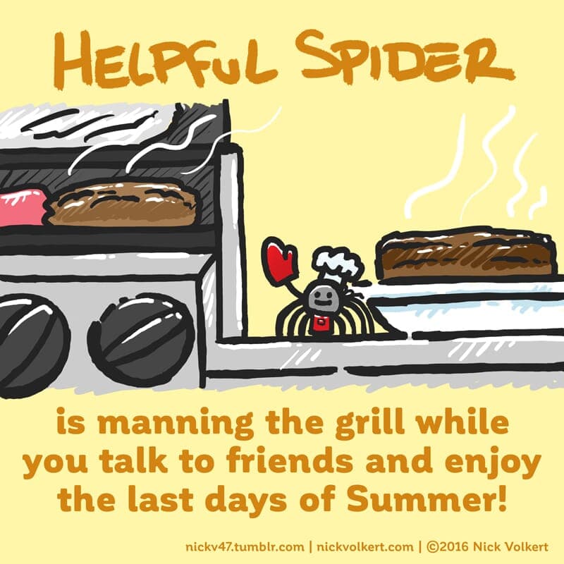 Summer grilling - Part 1 | Helpful Spider | Nick Volkert Helpful Spider is grilling some tasty meats! - Part 1