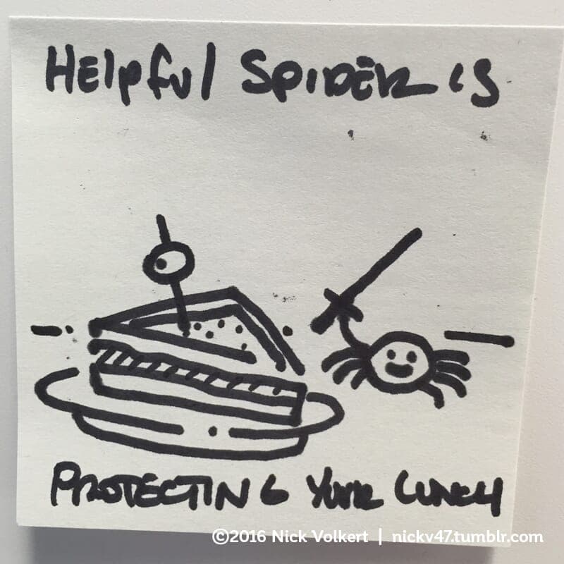 Lunch Guardian - Part 1 | Helpful Spider | Nick Volkert Helpful Spider is defending a sandwich with a sword. - Part 1