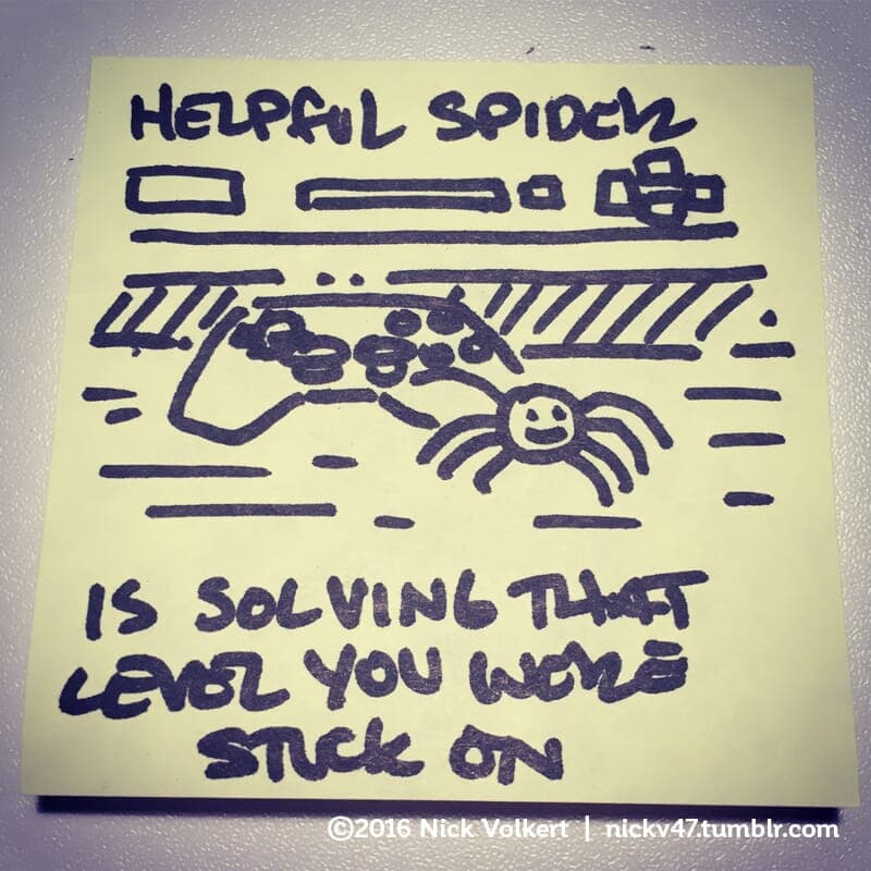 Leveling UP - Part 1 | Helpful Spider | Nick Volkert Helpful Spider is solving a video game. - Part 1