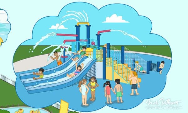 Mystic Waters Water Park | Kid Area Detail Detail of kids area from Mystic Waters map