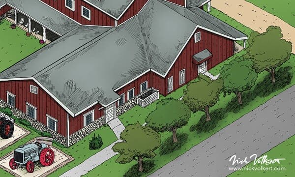 Historic Wagner Farms | Event Barn Detail Detail of event barn at Historic Wagner Farms