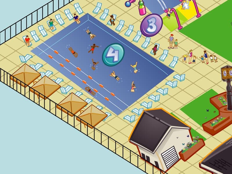 Flick Pool | Lap Pool Detail Detail of lap pool of Flick Pool