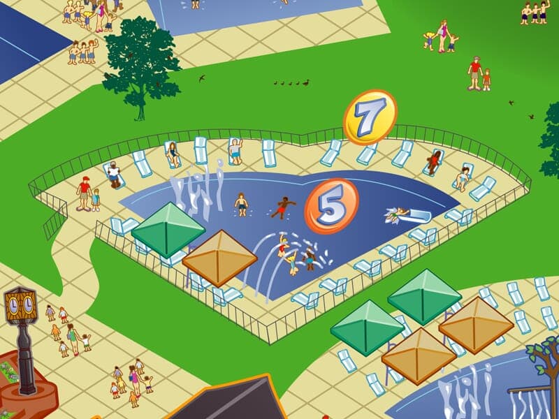 Flick Pool | Triangle Pool Detail Detail of triangle pool of Flick Pool