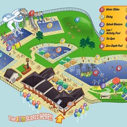 Flick Pool | Nick Volkert Full rendered map of Flick Pool for the Glenview Park District in Gleview, IL.