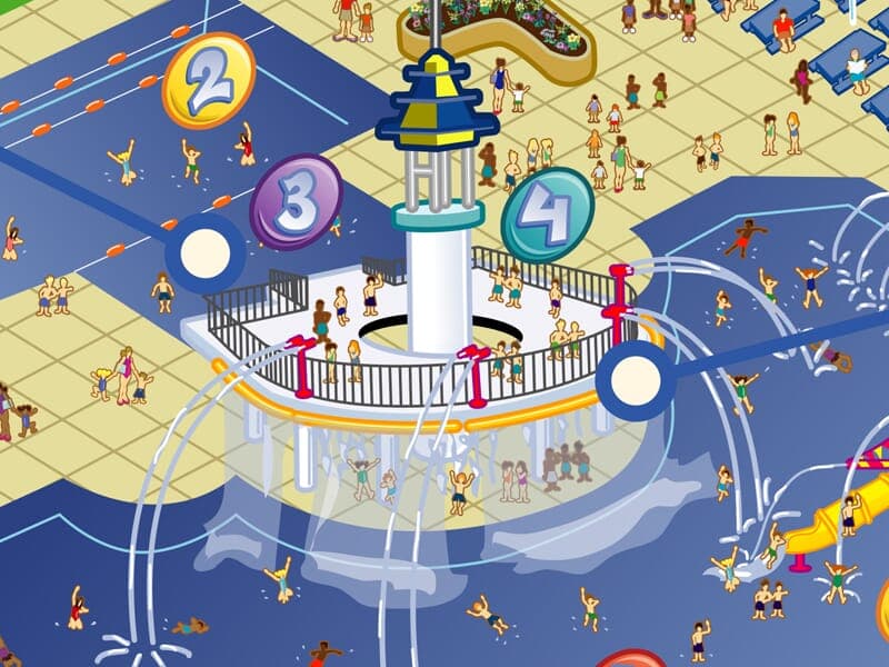 Roosevelt Pool | Deck Front Detail Detail of main deck at Roosevelt Pool