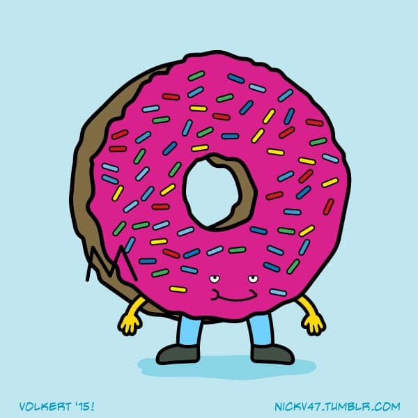 Donut Homer | Nick Volkert A donut with just a bit of hair and spinkles seems content.