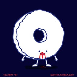Party Donut | Nick Volkert A donut that is dressed as rocker Andrew WK.