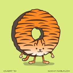 Tiger Donut | Nick Volkert A tiger themed donut.