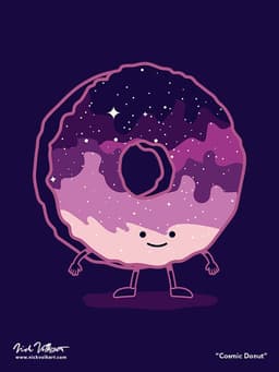 Cosmic Donut | Nick Volkert A donut that is made from ingredients of the cosmos and is full of stars.