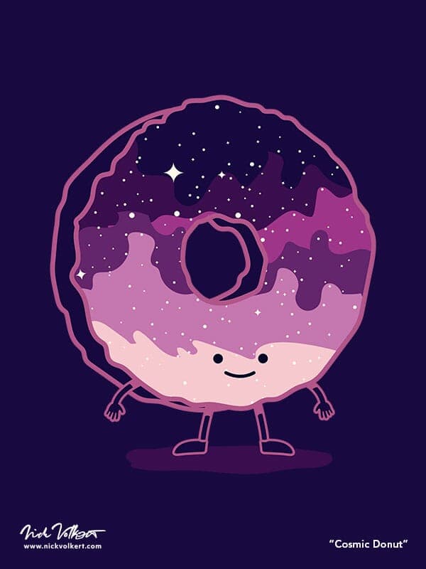 Cosmic Donut | Nick Volkert A donut that is made from ingredients of the cosmos and is full of stars.