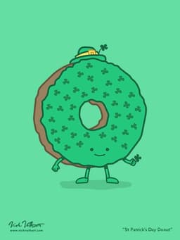 St Patrick's Day Donut | Nick Volkert A donut dressed for St Patrick's Day.