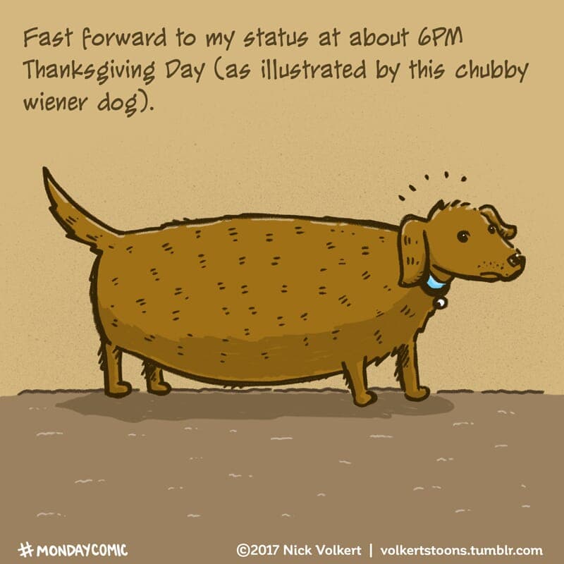 Fat Wiener - Part 1 | Monday Comic | Nick Volkert A wiener dog is uncomfortable after eating too much food. - Part 1