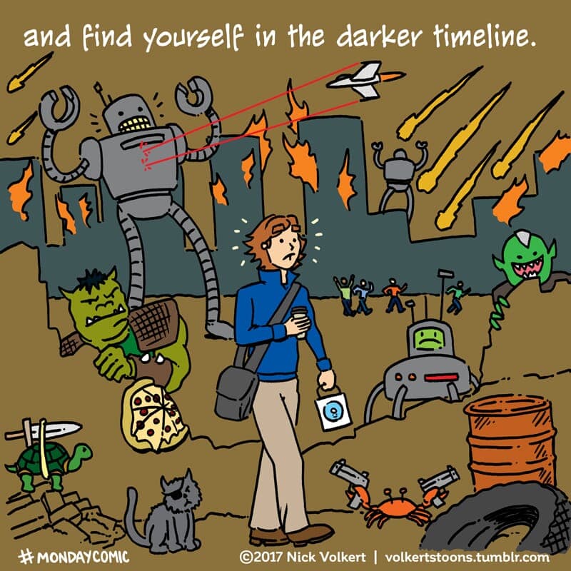 Darker Timeline - Part 2 | Monday Comic | Nick Volkert A man enters the darker timeline. - Part 2