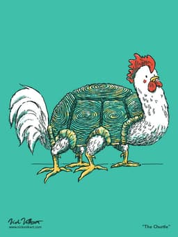 The Churtle | Nick Volkert A chicken and turtle have merged to the new creature The Churtle.