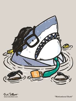 Motivational Shark | Nick Volkert A motivational shark that has been living in a van down by the river!