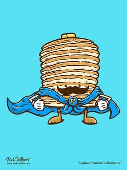Captain Pancake's Mustache | Nick Volkert Captain Pancake is back and he has a sweet mustache.