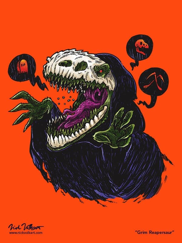 Grim Reapersaur | Nick Volkert A T-Rex dressed as the Grim Reaper.