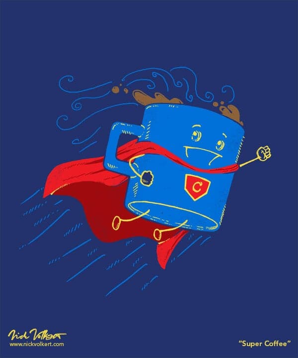 Super Coffee | Nick Volkert A flying cup of coffee darts through the sky!