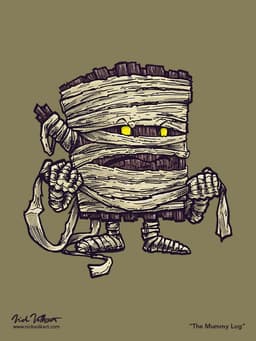 Mummy Log | Nick Volkert A log wrapped in mummy fabric is super confused.