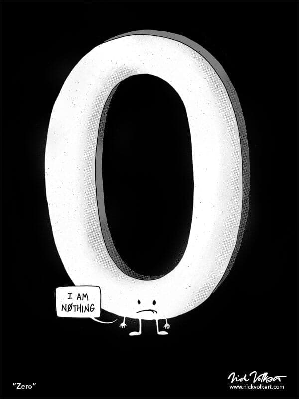 Zero | Nick Volkert A large zero notes that is nothing.